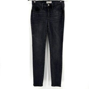 Madewell Roadtripper Charcoal Black High Rise Skinny Stretch 26 Denim Jeans